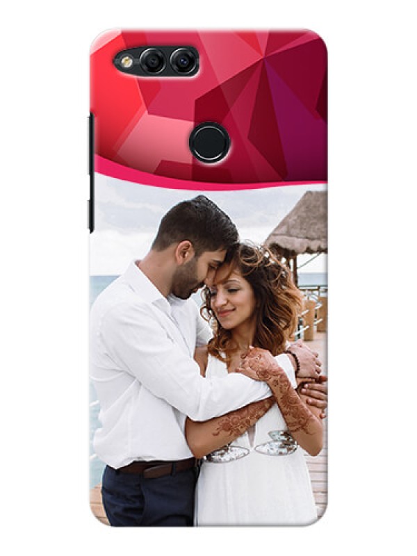 Custom Huawei Honor 7x Red Abstract Mobile Case Design