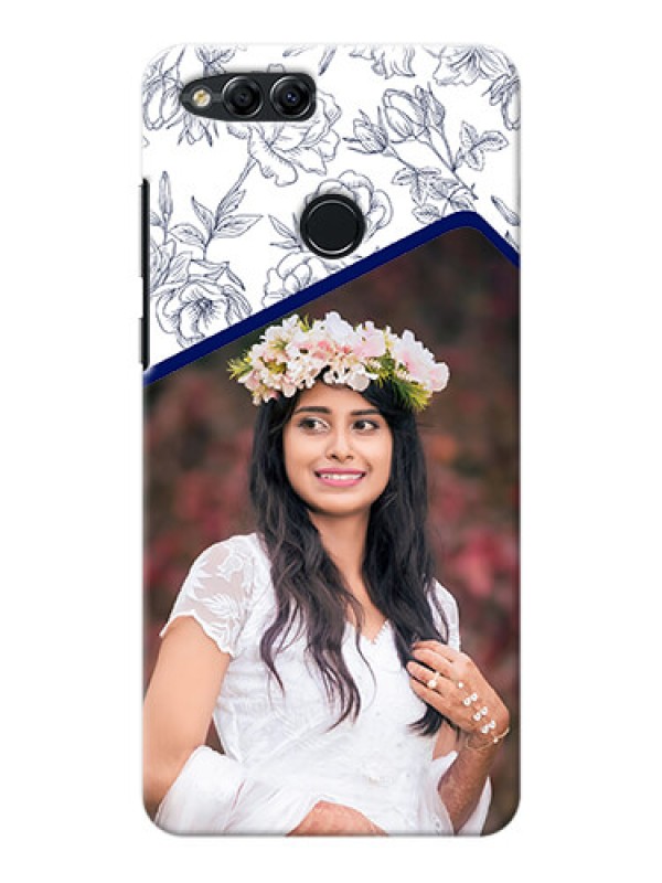 Custom Huawei Honor 7x Floral Design Mobile Cover Design