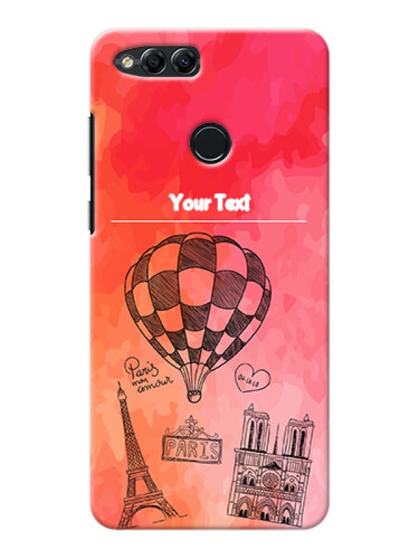 Custom Huawei Honor 7x abstract painting with paris theme Design