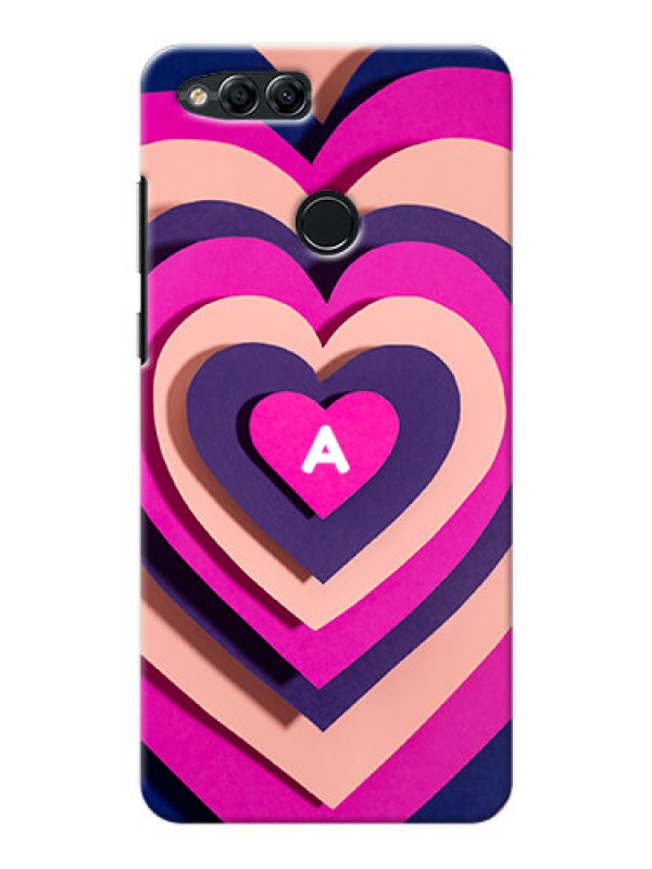 Custom Honor 7X Custom Mobile Case with Cute Heart Pattern Design