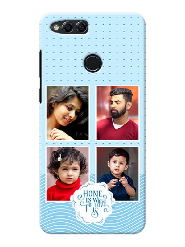 Custom Honor 7X Custom Phone Covers: Cute love quote with 4 pic upload Design