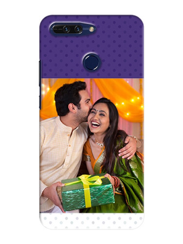 Custom Huawei Honor 8 Pro Violet Pattern Mobile Cover Design