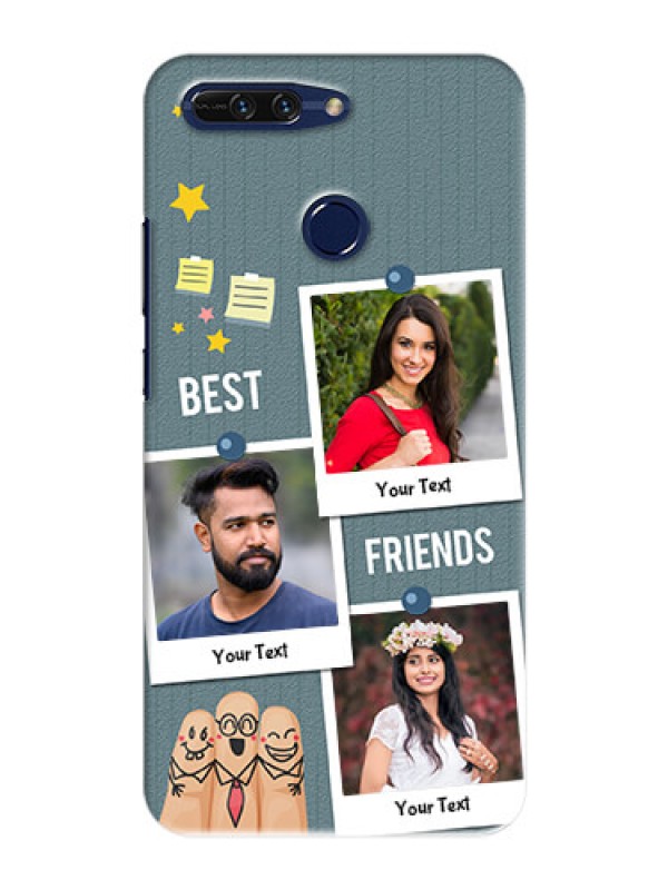 Custom Huawei Honor 8 Pro 3 image holder with sticky frames and friendship day wishes Design