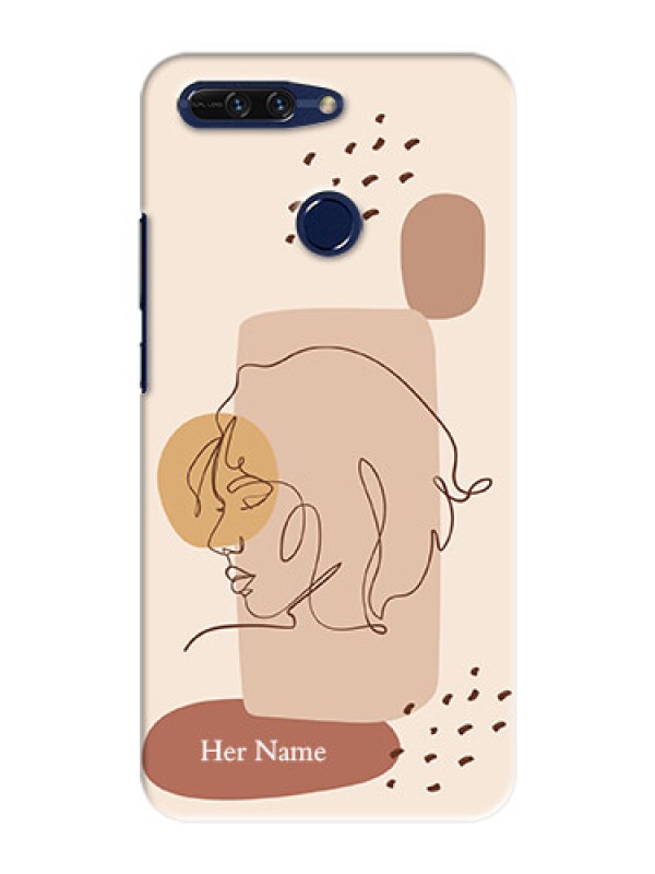 Custom Honor 8 Pro Custom Phone Covers: Calm Woman line art Design