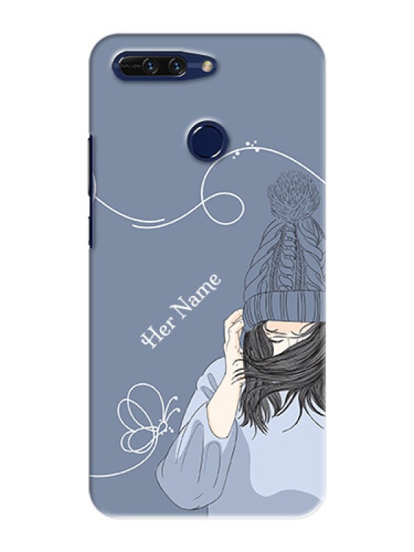 Custom Honor 8 Pro Custom Mobile Case with Girl in winter outfit Design