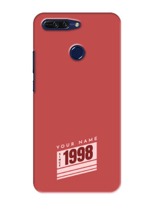 Custom Honor 8 Pro Phone Back Covers: Red custom year of birth Design