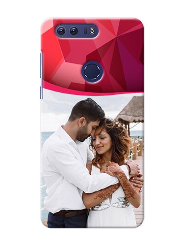 Custom Huawei Honor 8 Red Abstract Mobile Case Design