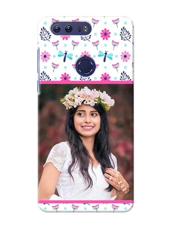 Custom Huawei Honor 8 Colourful Flowers Mobile Cover Design