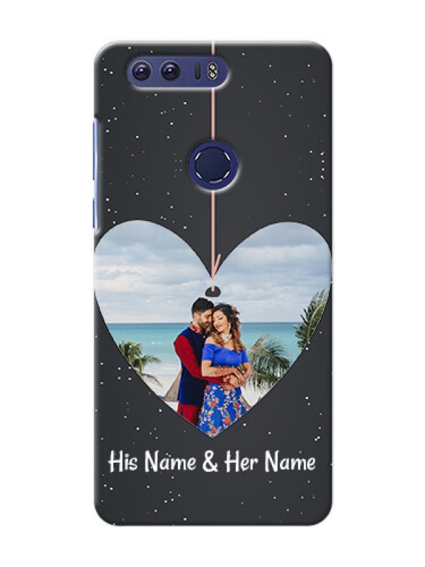 Custom Huawei Honor 8 Hanging Heart Mobile Back Case Design