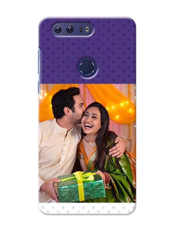 Custom Huawei Honor 8 Violet Pattern Mobile Cover Design