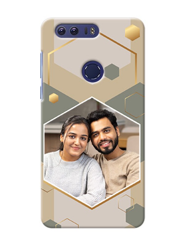 Custom Honor 8 Phone Back Covers: Stylish Hexagon Pattern Design