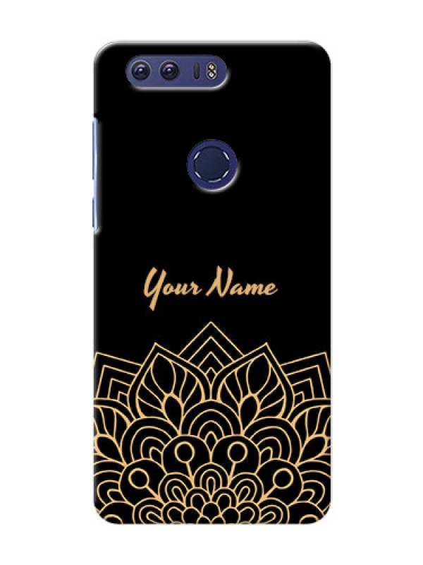 Custom Honor 8 Back Covers: Golden mandala Design