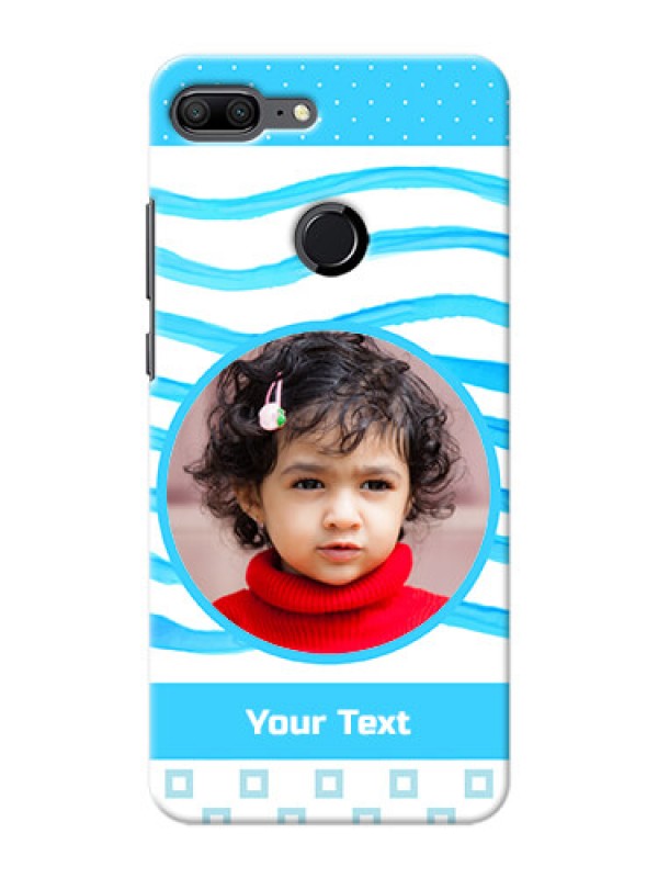 Custom Huawei Honor 9 Lite Simple Blue Design Mobile Case Design