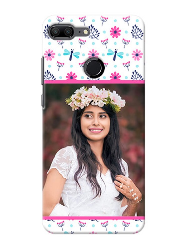 Custom Huawei Honor 9 Lite Colourful Flowers Mobile Cover Design