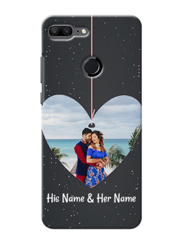 Custom Huawei Honor 9 Lite Hanging Heart Mobile Back Case Design