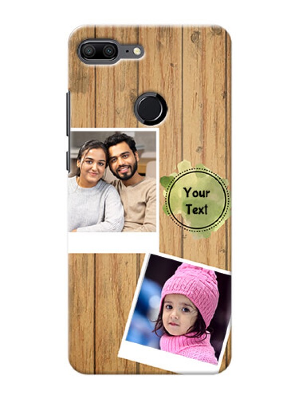 Custom Huawei Honor 9 Lite 3 image holder with wooden texture  Design