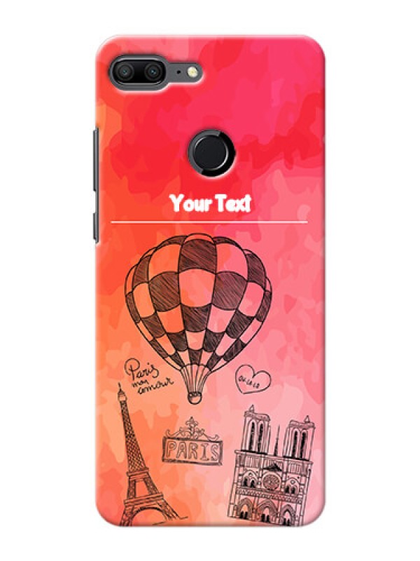 Custom Huawei Honor 9 Lite abstract painting with paris theme Design