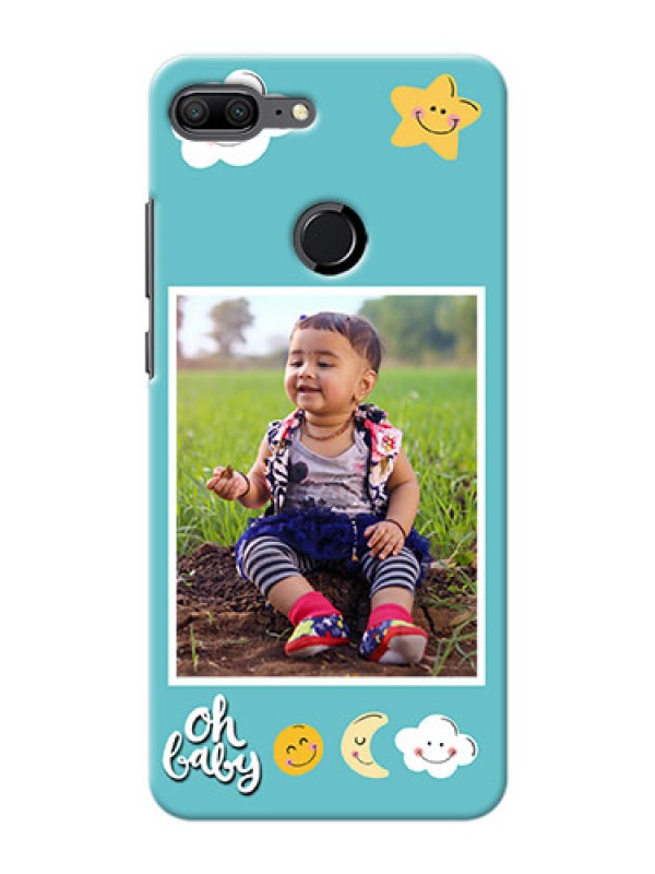 Custom Huawei Honor 9 Lite kids frame with smileys and stars Design