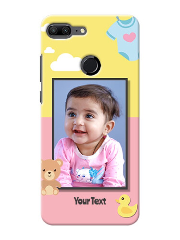 Custom Huawei Honor 9 Lite kids frame with 2 colour design with toys Design
