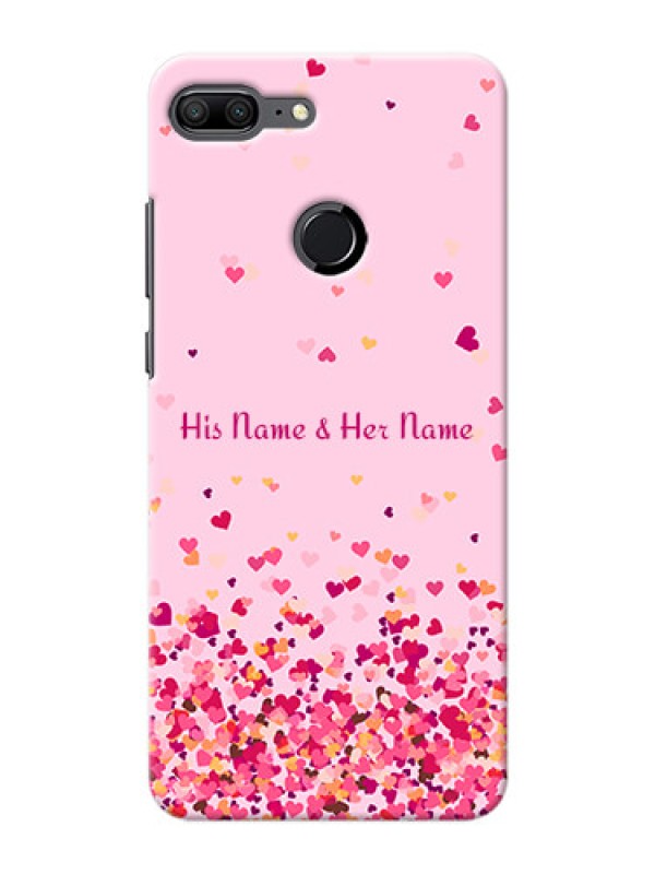 Custom Honor 9 Lite Phone Back Covers: Floating Hearts Design