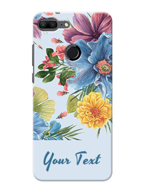 Custom Honor 9 Lite Custom Phone Cases: Stunning Watercolored Flowers Painting Design