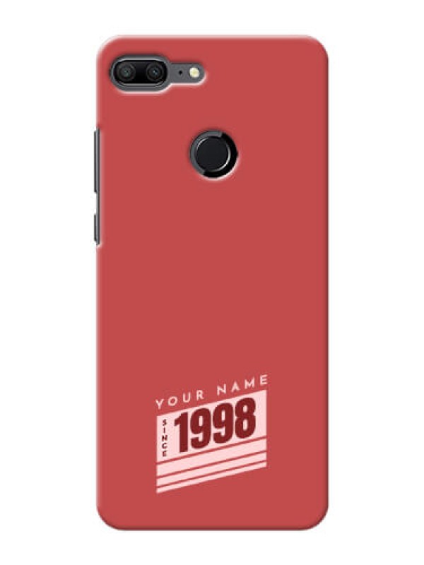 Custom Honor 9 Lite Phone Back Covers: Red custom year of birth Design