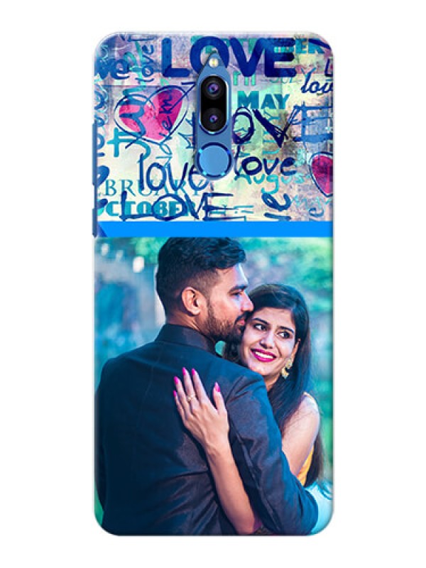 Custom Huawei Honor 9i Colourful Love Patterns Mobile Case Design