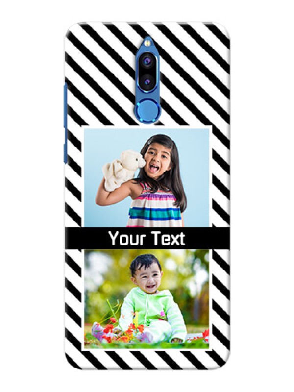 Custom Huawei Honor 9i 2 image holder with black and white stripes Design