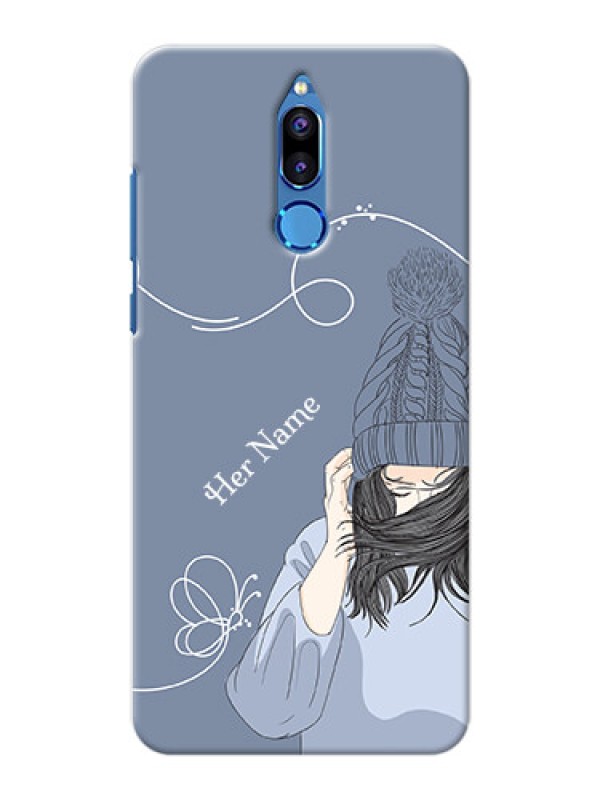 Custom Honor 9i Custom Mobile Case with Girl in winter outfit Design