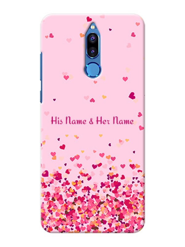 Custom Honor 9i Phone Back Covers: Floating Hearts Design