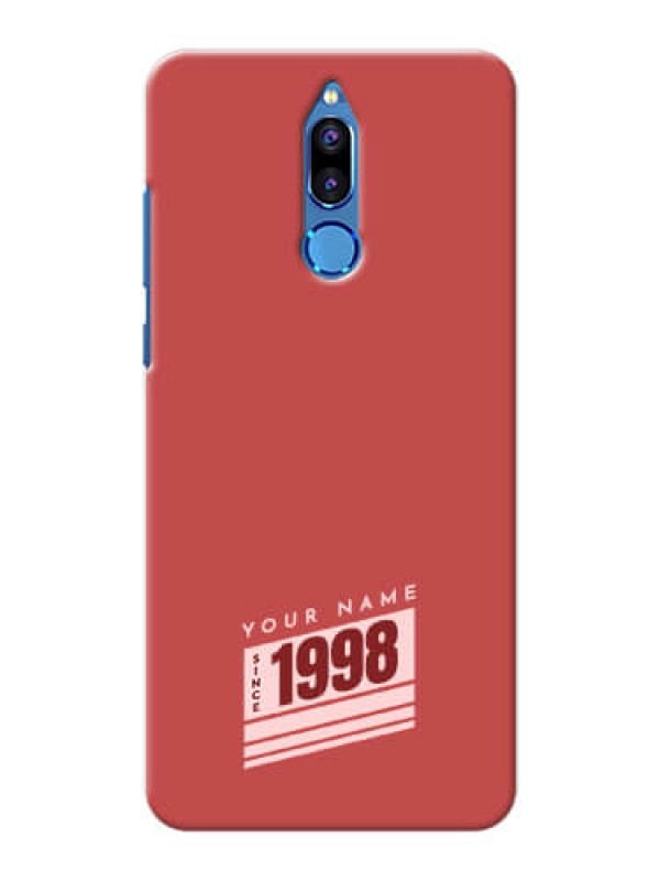 Custom Honor 9i Phone Back Covers: Red custom year of birth Design