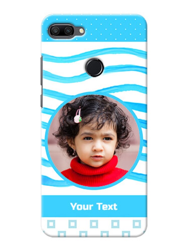 Custom Huawei Honor 9n phone back covers: Simple Blue Case Design