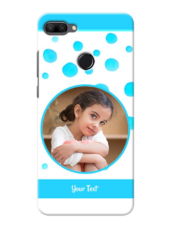 Custom Huawei Honor 9n Custom Phone Covers: Blue Bubbles Pattern Design