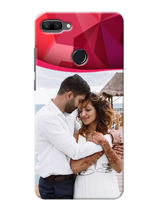 Custom Huawei Honor 9n custom mobile back covers: Red Abstract Design