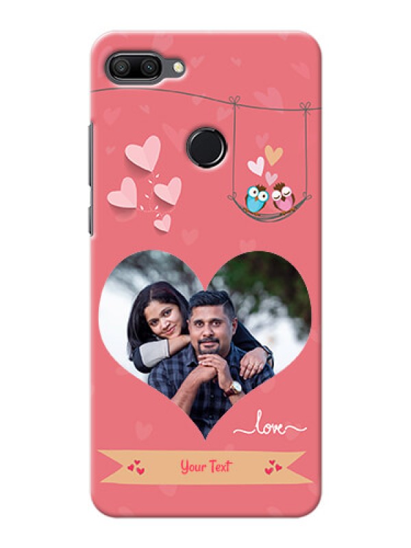 Custom Huawei Honor 9n custom phone covers: Peach Color Love Design 
