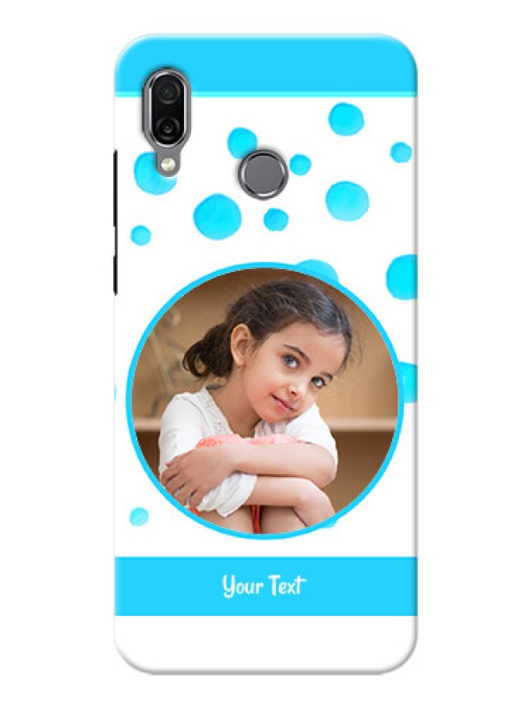 Custom Huawei Honor Play Custom Phone Covers: Blue Bubbles Pattern Design