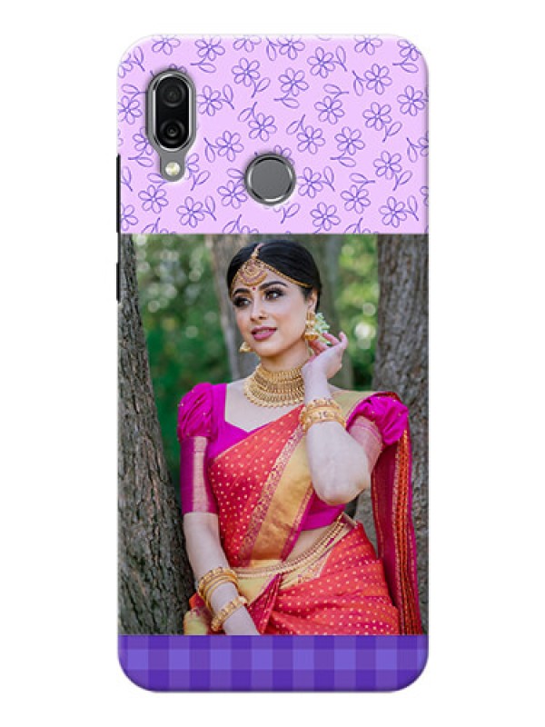 Custom Huawei Honor Play Mobile Cases: Purple Floral Design
