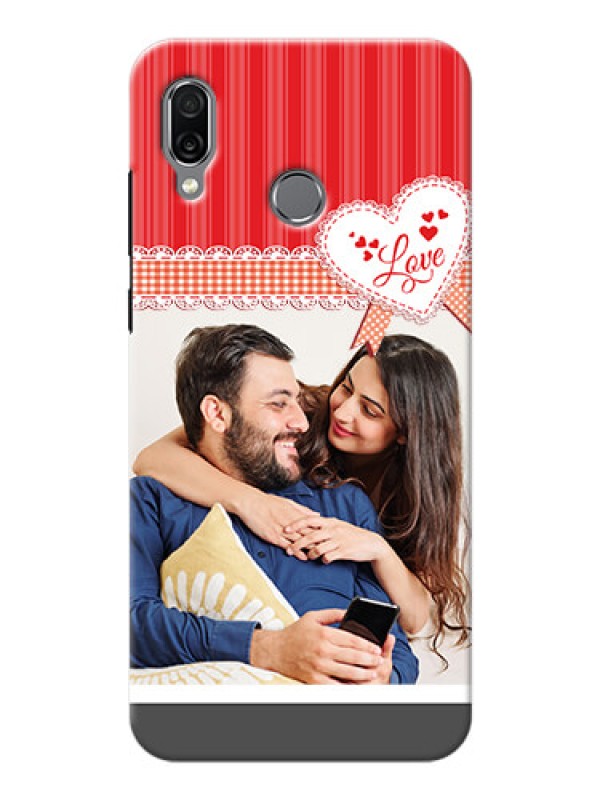 Custom Huawei Honor Play phone cases online: Red Love Pattern Design