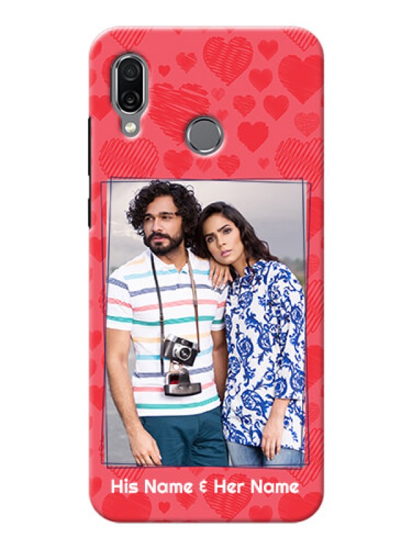 Custom Huawei Honor Play Mobile Back Covers: with Red Heart Symbols Design