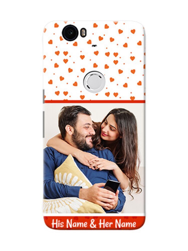 Custom Huawei Nexus 6P Orange Love Symbol Mobile Cover Design