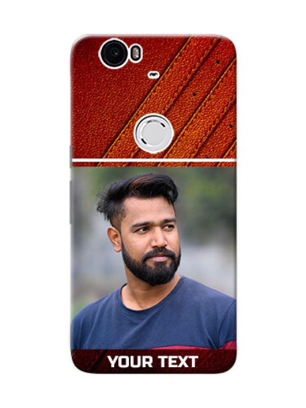 Custom Huawei Nexus 6P Leather Design Picture Upload Mobile Case Design