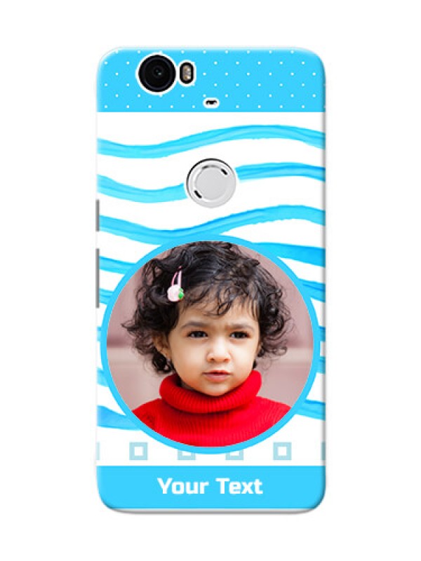 Custom Huawei Nexus 6P Simple Blue Design Mobile Case Design