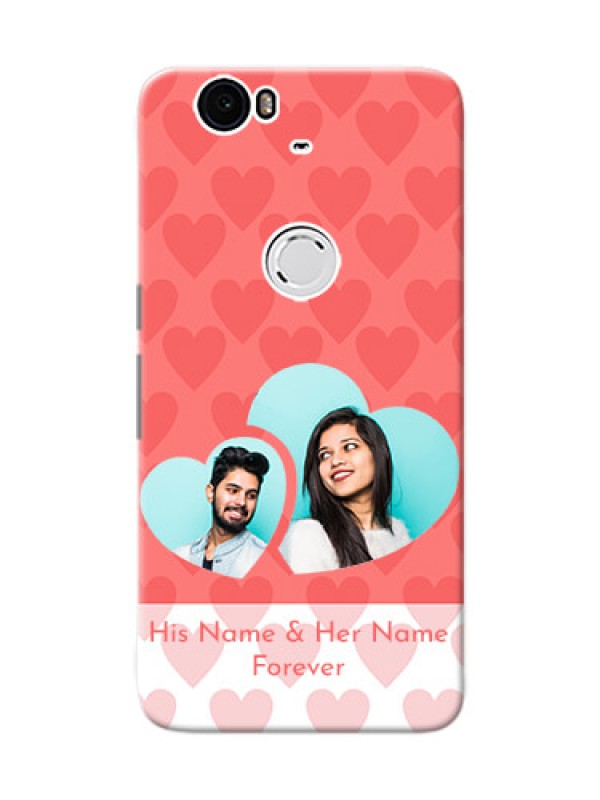 Custom Huawei Nexus 6P Couples Picture Upload Mobile Cover Design