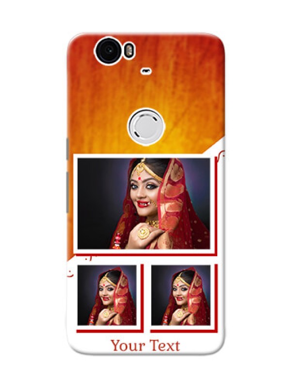 Custom Huawei Nexus 6P Wedding Memories Mobile Cover Design