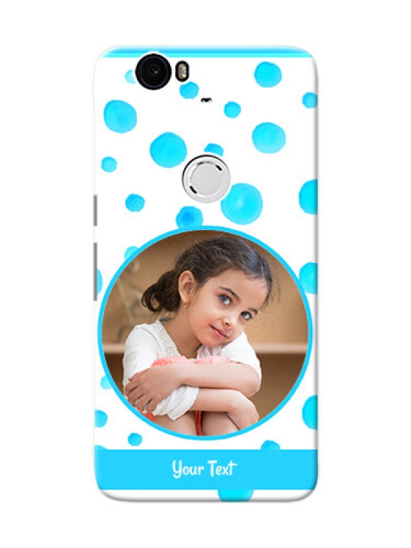 Custom Huawei Nexus 6P Blue Bubbles Pattern Mobile Cover Design