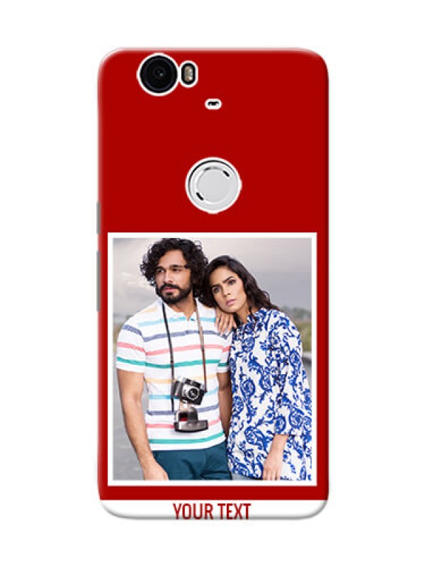 Custom Huawei Nexus 6P Simple Red Colour Mobile Cover  Design