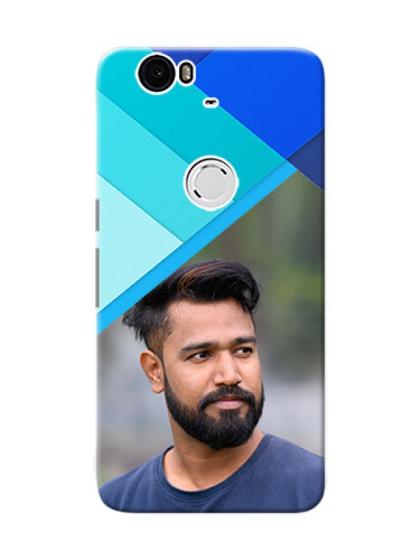 Custom Huawei Nexus 6P Blue Abstract Mobile Cover Design