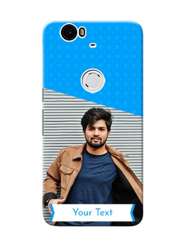 Custom Huawei Nexus 6P Premium Blue Colour Mobile Back Case Design