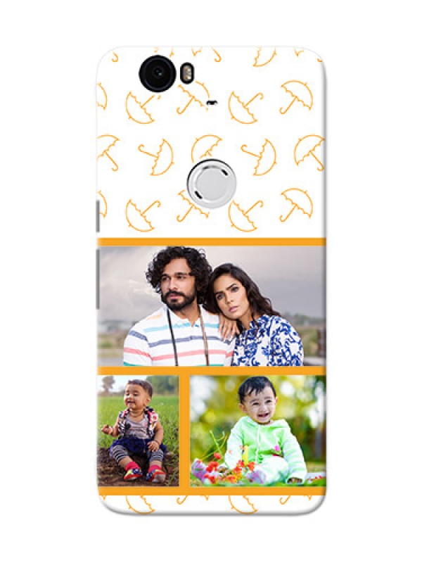 Custom Huawei Nexus 6P Yellow Pattern Mobile Back Cover Design