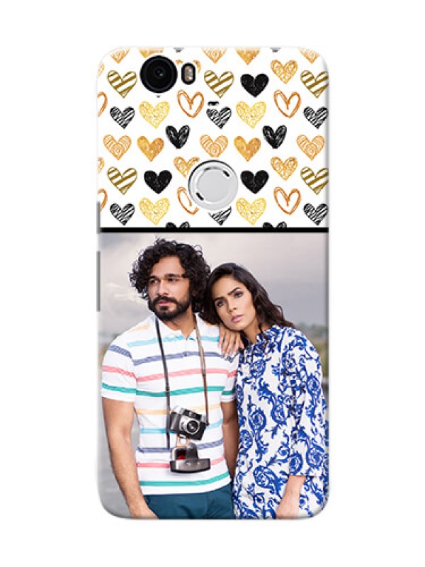 Custom Huawei Nexus 6P Colourful Love Symbols Mobile Cover Design